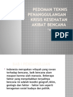 Manajemen Penangulangan Krisis Kesehatan Akibat Bencana