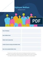 Employee Welfare Checklist Form Primary Care