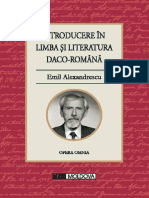 Introducere in Limba Si Literatura Daco-Romana