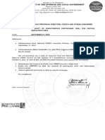 MEMO Re CONDUCT OF SIMULTANEOUS EARTHQUAKE DRILL FOR CRITICAL INFRASTRUCTURES PDF
