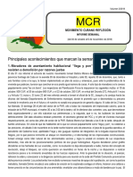 Informe Semanal: Principales Acontecimientos Que Marcan La Semana