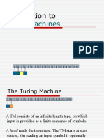 Introduction To: Turing Machines