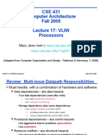 CSE 431 Computer Architecture Fall 2005 Lecture 17: VLIW Processors