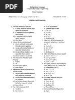 Multiple Choice Questions: Techno India Batanagar Computer Science and Engineering Model Questions