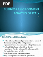 Business Environment Analysis of Italy