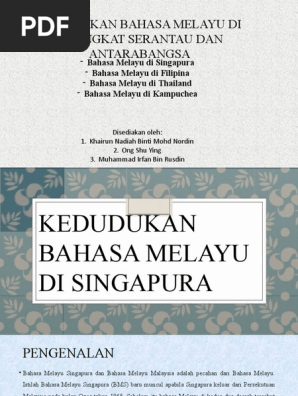 Bahasa Melayu Di Thailand Pdf