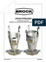 Grain Spreader: Models GS-3 and GS-6 Installation and Specifications/Owner-Operator's Manual