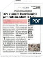 are visitor beneficial to patients in adult ICUs