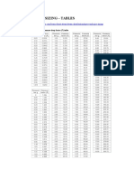 Steam Piping Sizing Tables