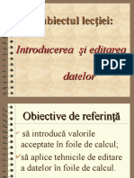 Prezentare Introducerea Si Editarea Datelor