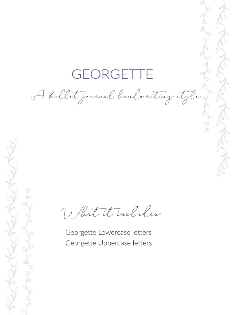A Bullet Journal Handwriting Style PDF Language Arts