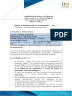 Guía de Actividades y Rubrica de Evaluación - Tarea 1 Conceptos y Generalidades de La Ergonomia