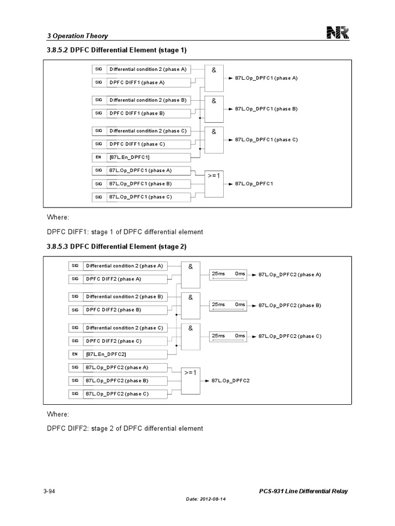 DPFC Differential Element Operation Guide | PDF | Technology & Engineering
