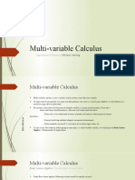 Multi-variable Calculus Applications in Machine Learning