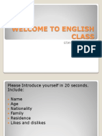 Welcome To English Class: Stay Home Edition