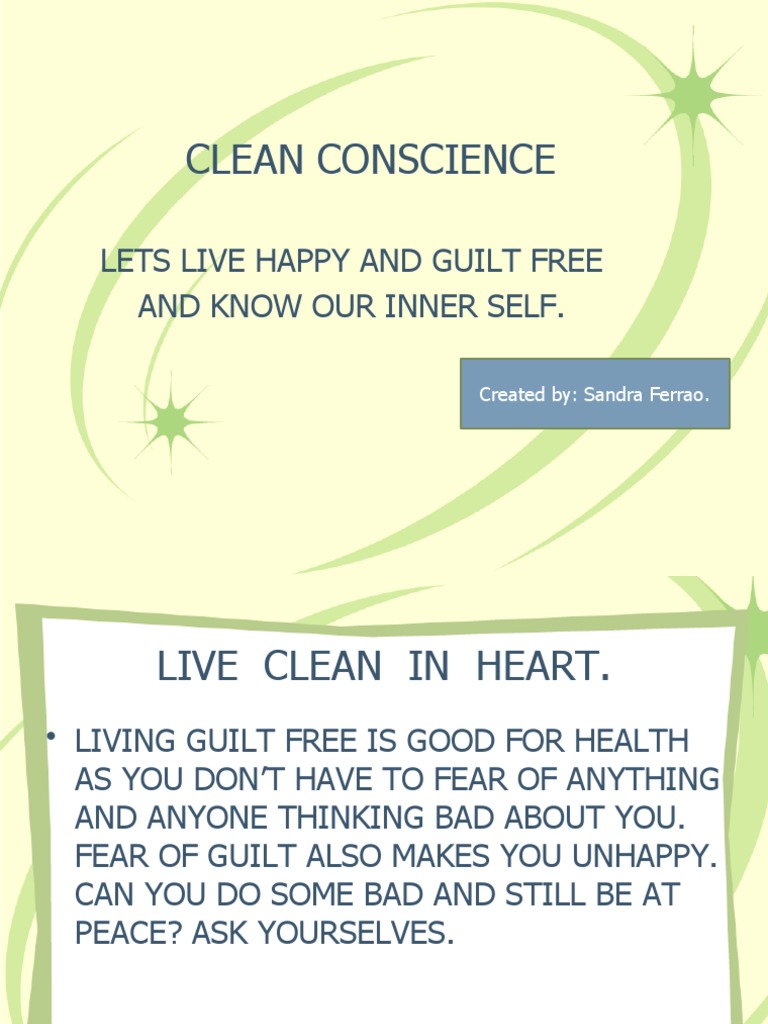 Clean Heart/ Clean Conscience | PDF | Self-Improvement | Wellness