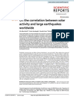 On The Correlation Between Solar Activity and Large Earthquakes Worldwide (Article, 2020) by Marchitelli