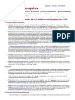 Elaboración y Aprobación de La Constitución Española de 1978 PDF