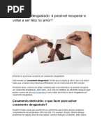 Casamento desgastado é possível recuperar e voltar a ser feliz no amor