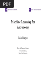 Machine Learning For Astronomy: Rob Fergus