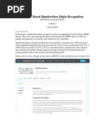 MNIST Based Handwritten Digits Recognition