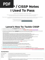 SSCP / Cissp Notes I Used To Pass