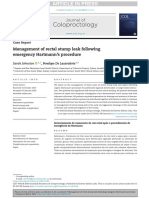 Coloproctology: Management of Rectal Stump Leak Following Emergency Hartmann's Procedure