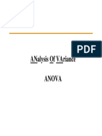 Analysis of Variance Anova