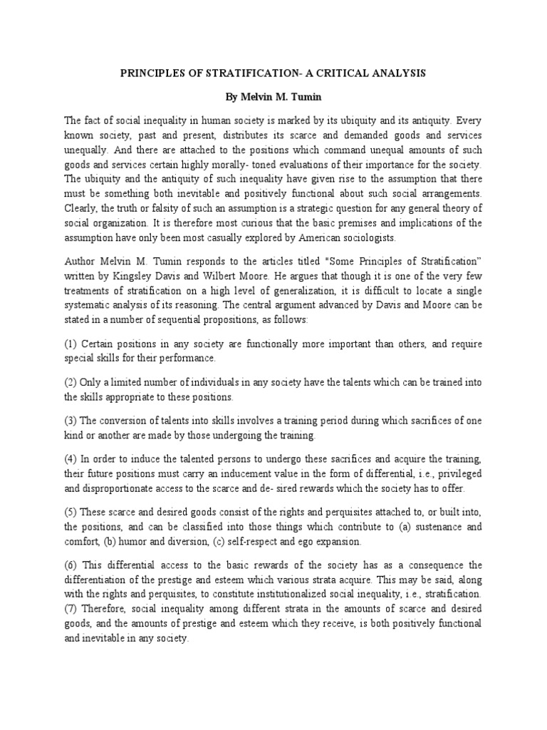 Social Stratification Notes 9 | PDF | Social Stratification | Society