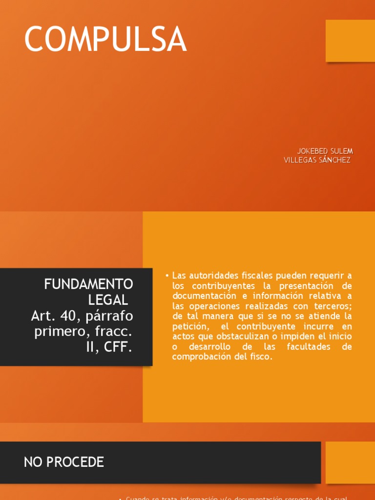 Definición y Proceso de Compulsa Fiscal | PDF | Contabilidad | Contralor