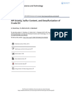 API Gravity Sulfur Content and Desulfurization of Crude Oil PDF