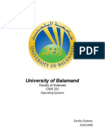 University of Balamand: Faculty of Sciences CSIS 221 Operating Systems