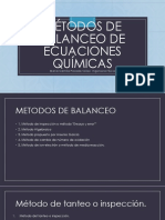 Métodos de Balanceo de Ecuaciones Químicas PDF