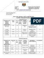 Orele Opționale 2020-2021