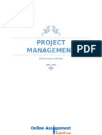 Sample Projects For Project Management Assignment