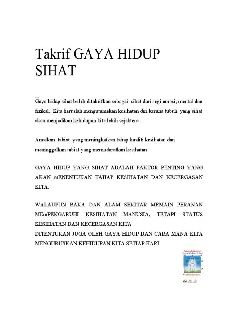 Gaya Hidup Sihat Pdf