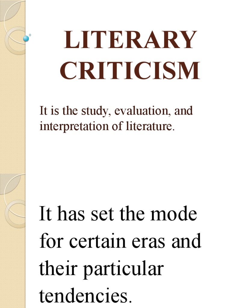 Understanding Literary Criticism | PDF