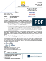 DOH Warning Letter To The City of Delray Beach