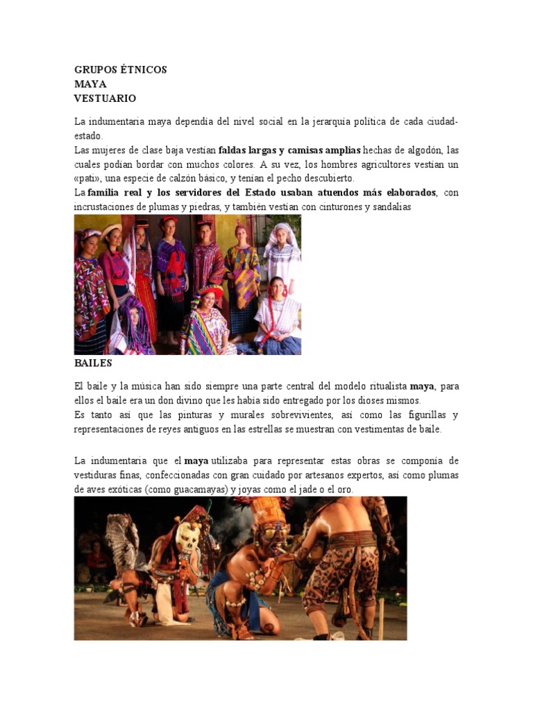 Grupos Étnicos | PDF | Civilización maya | Bailes