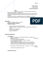 Anna Capoun Clinical Practice Resume