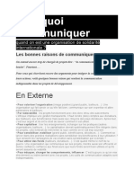 Pourquoi Communiquer