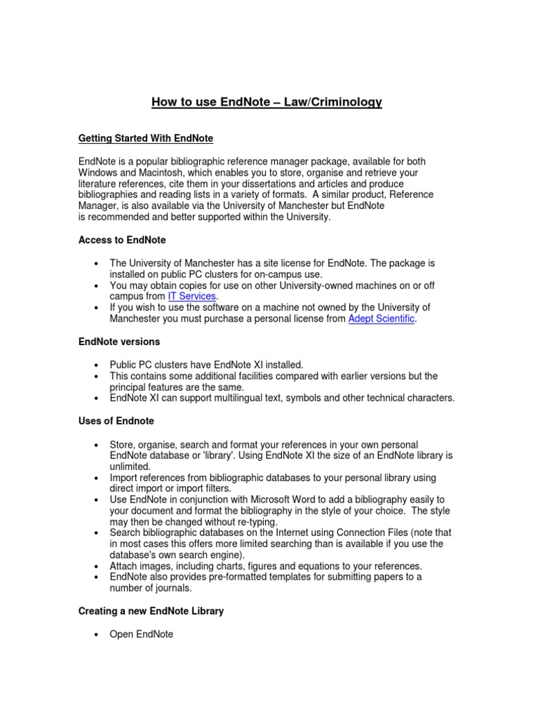 how to use endnote Bibliography Citation