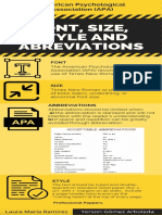 APA Style Font, Size, Style and Abbreviations