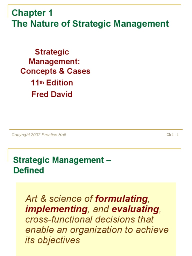 CH 1 Nature of Straman | PDF | Strategic Management | Business Economics