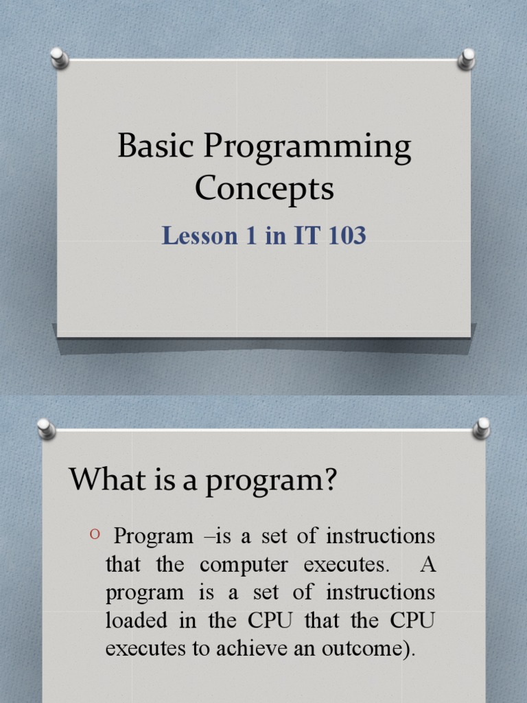 Introduction to Programming Concepts | PDF | Computer Program | Programming