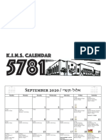 KINS Calendar 5781