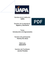 Tarea Semana VIII - Introducción A La Trigonometría - Hommy de Jesus 2020-00157