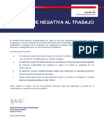 Politica de Negativa Al Trabajo Julio 2016 PDF