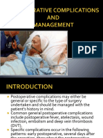Postoperative Complications and Management