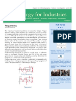 Metallurgy For Industries: Fatigue Testing Fatigue Testing Fatigue Testing Fatigue Testing